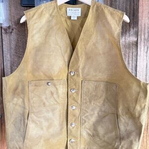 Filson oil tin cloth vest